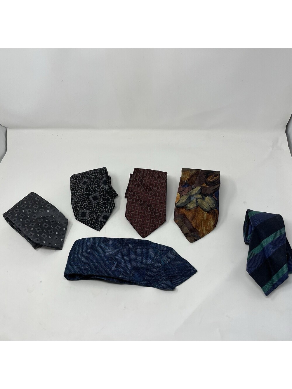 Ermenegildo Zegna Tie Lot 6 Four Neck Ties Silk Designer Luxury Mens